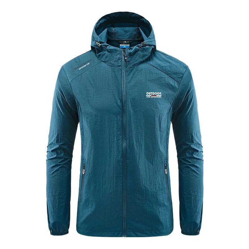 CAEL - Chaqueta impermeable y cortaviento con capucha para hombre