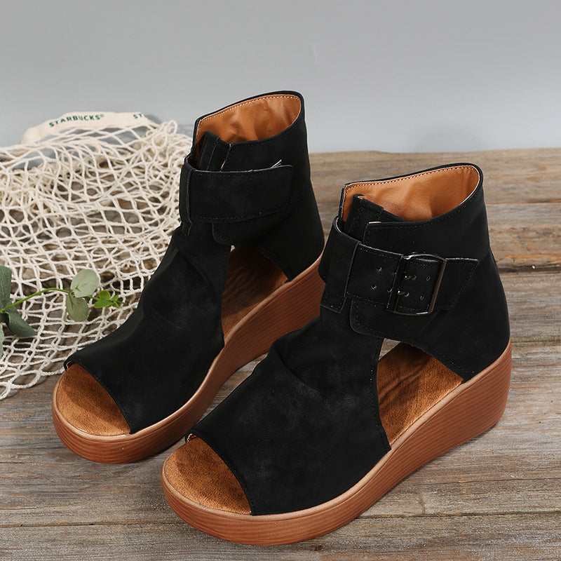 Eva - Sandalias de Cuña de Moda para Mujer en Verano