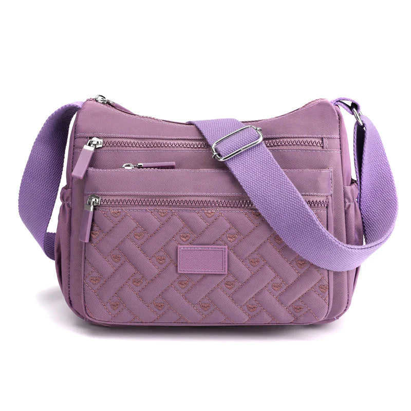 Bolso de hombro clásico y elegante con acabado lujoso – LUVINA