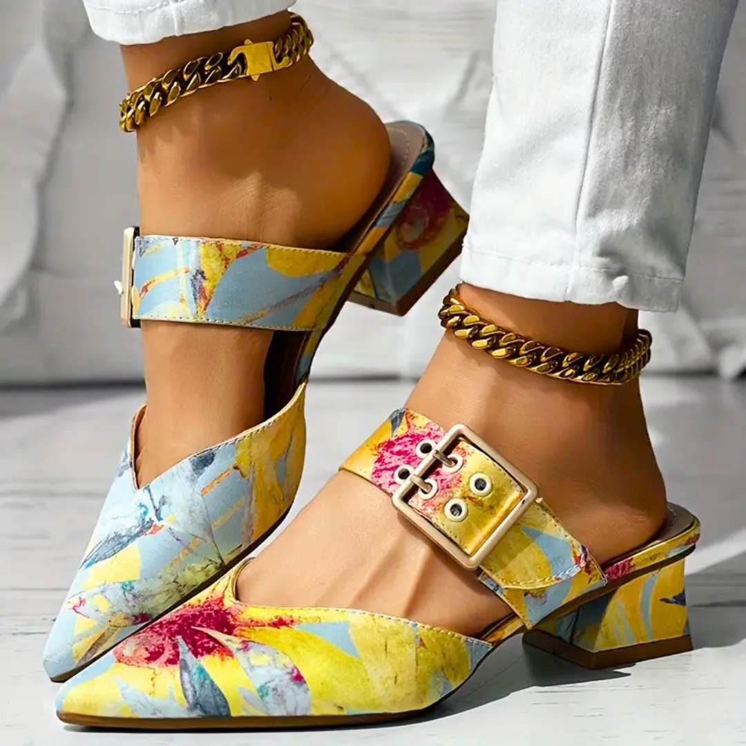 Sandalias de tacón con diseño colorido para mujer – VELIA VIBRA
