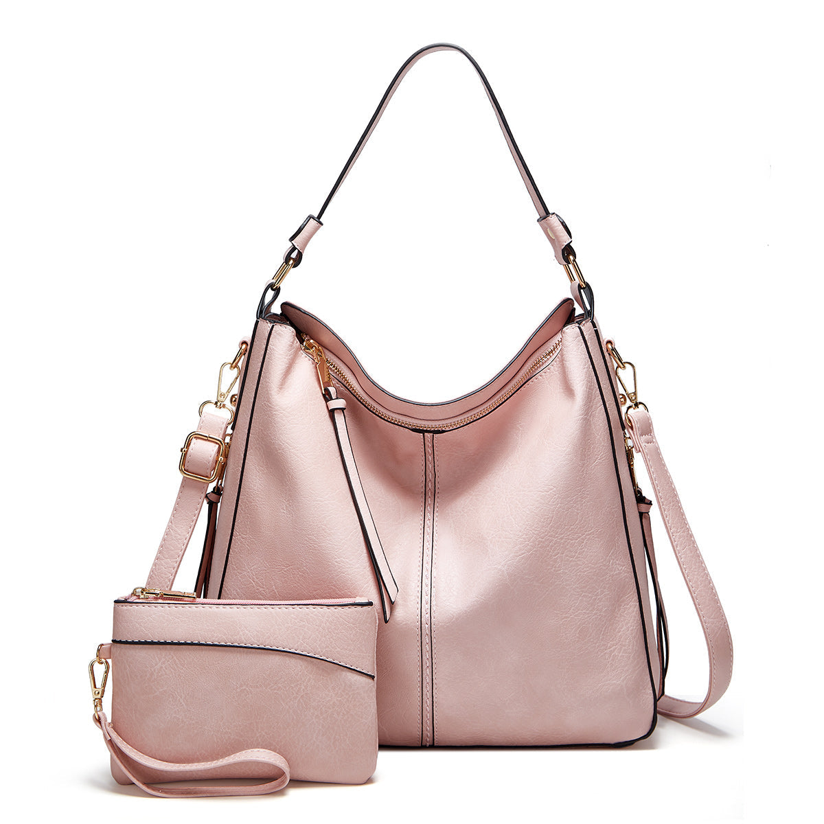 Set de bolso bandolera y minibolso de muñeca en piel sintética – LUNÈA DUO SET