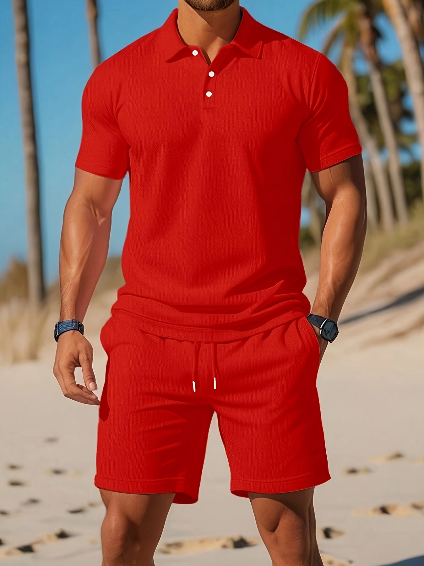 Conjunto de verano para hombre con polo y short a juego – NOAH