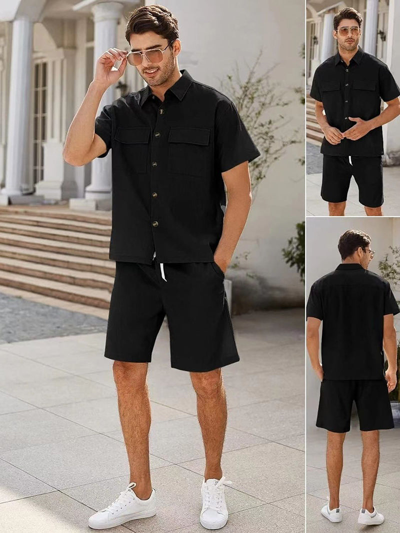 Conjunto veraniego de camiseta y pantalón corto para hombre – ARDEN COAST