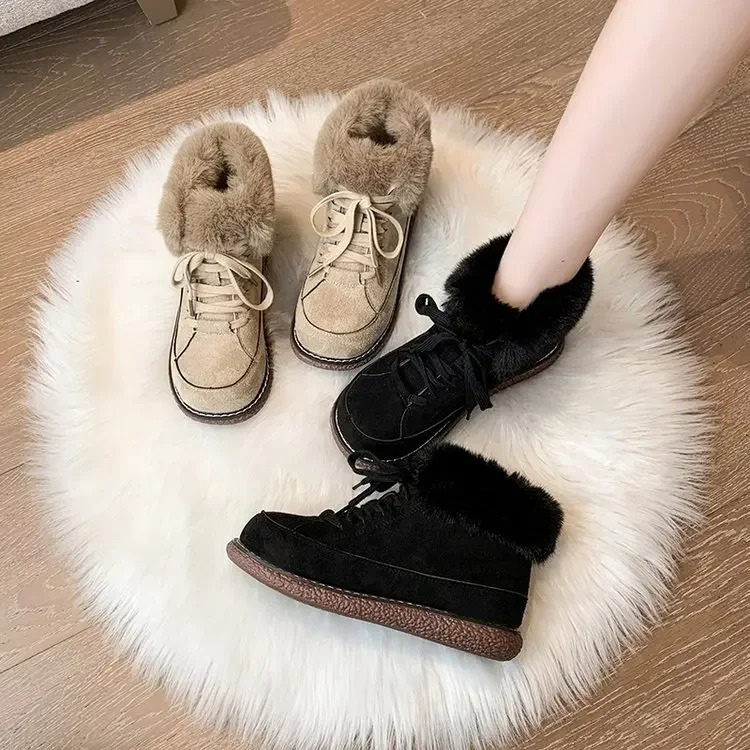 LYRA - Botas de invierno con forro de pelo y suela gruesa para mujer