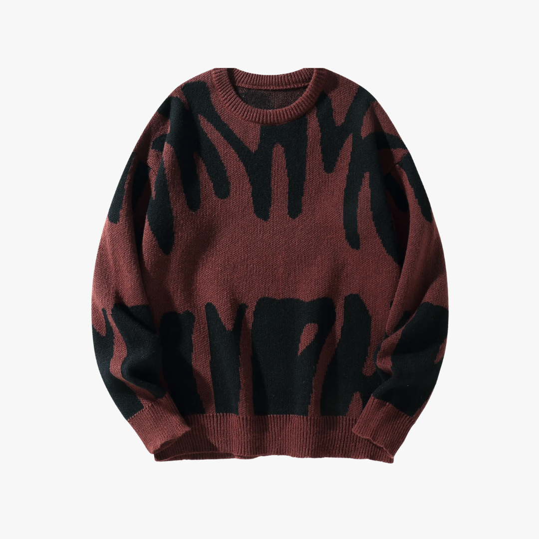Suéter oversize con patrón gráfico para hombre – ISIDORE