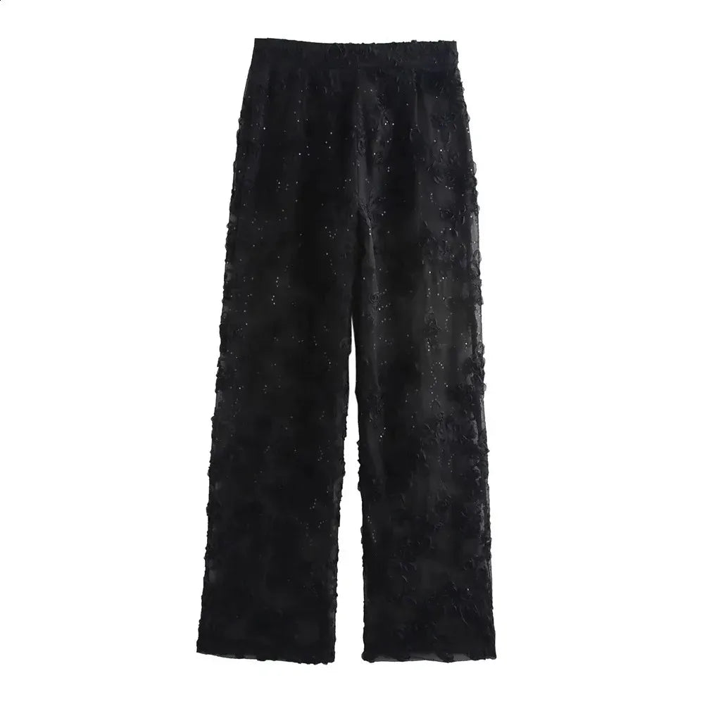 VICTORIA - Conjunto elegante de blazer y pantalón con lentejuelas para mujer
