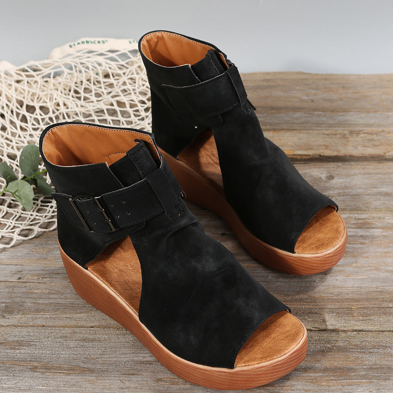 Eva - Sandalias de Cuña de Moda para Mujer en Verano
