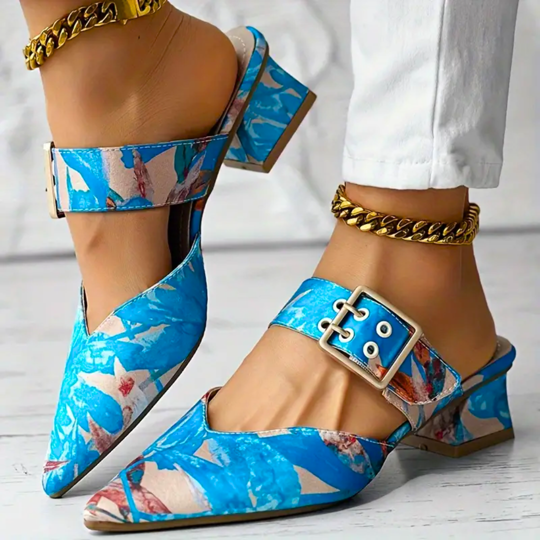 Sandalias de tacón con diseño colorido para mujer – VELIA VIBRA