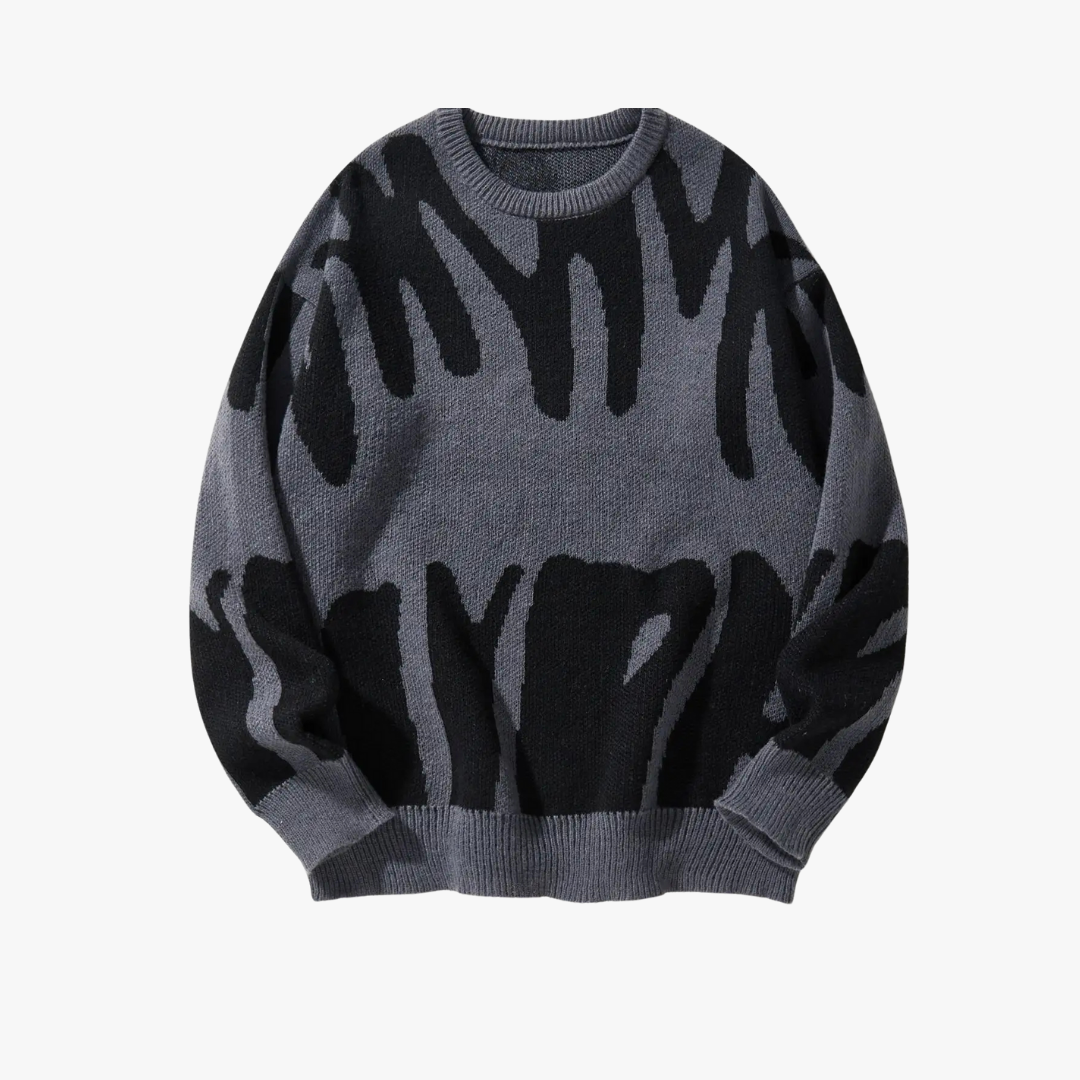 Suéter oversize con patrón gráfico para hombre – ISIDORE