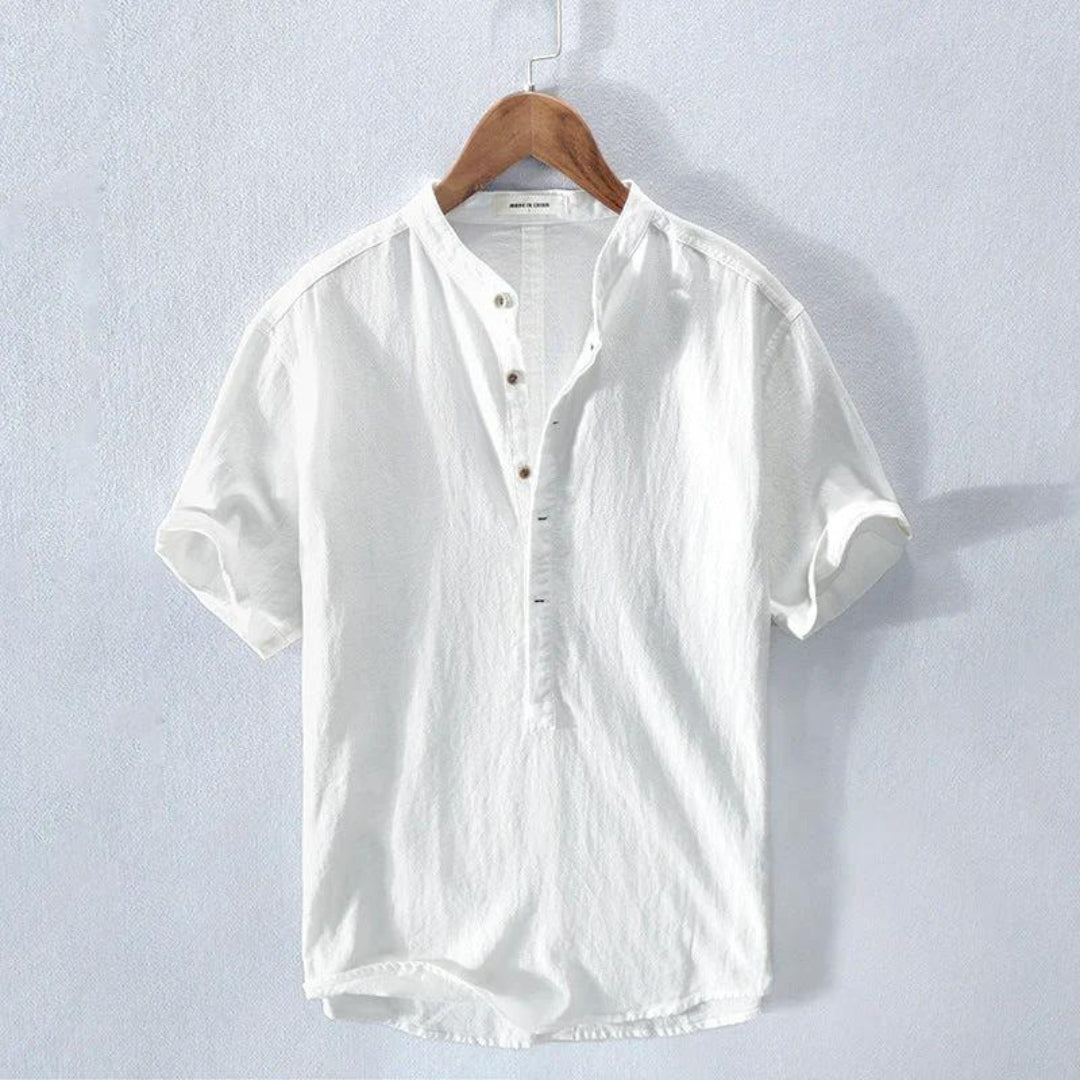 Camisa de manga corta para hombre con botones frontales – LUKE