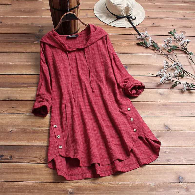 Camisa de lino y algodón con diseño relajado – EINARA