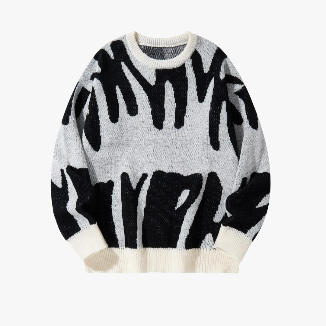 Suéter oversize con patrón gráfico para hombre – ISIDORE