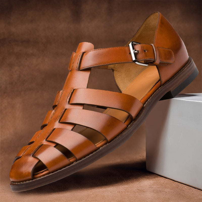 Sandalias de Cuero para Mujer con Diseño Perforado y Comodidad Veraniega – MERITA
