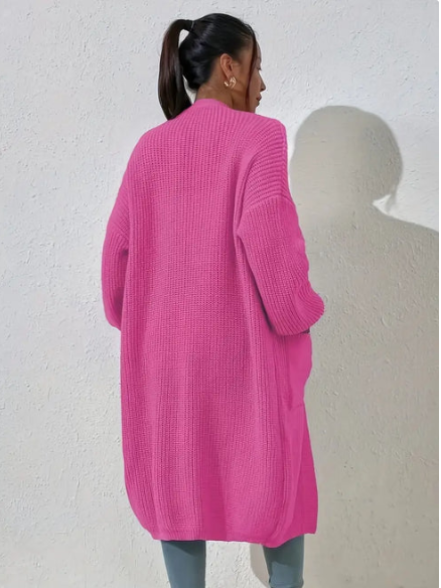 LOUIESE - Chaqueta de punto de ajuste casual para mujeres
