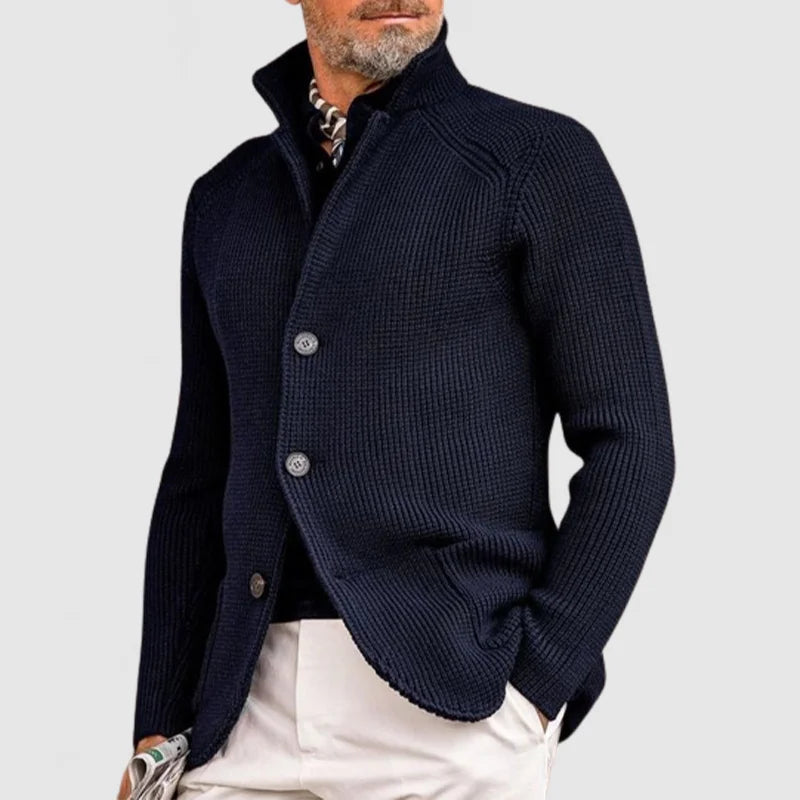 Chaqueta de punto elegante con solapas para hombre – GALIB