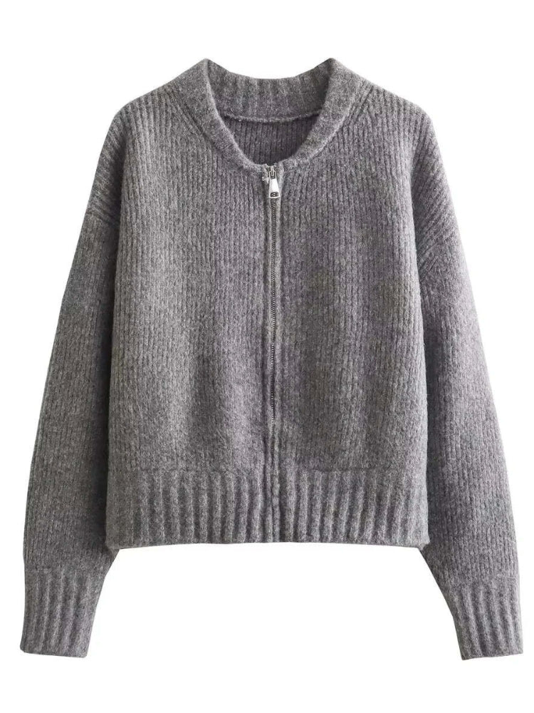 DIEDE - Chaqueta de suéter estilo vintage para mujeres