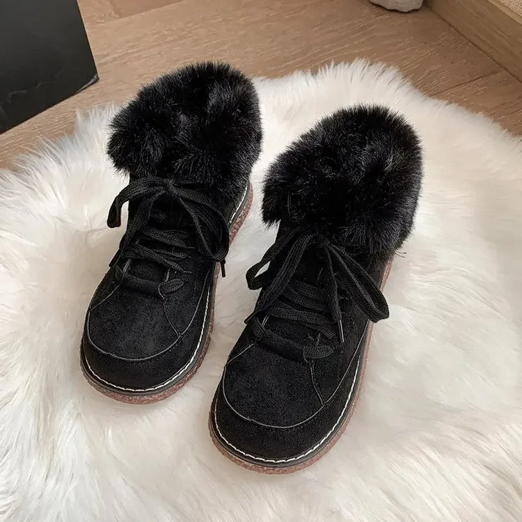 LYRA - Botas de invierno con forro de pelo y suela gruesa para mujer