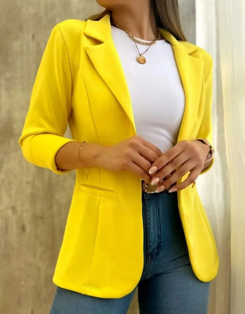 MIREIA - Blazer sin cierre para mujer, ideal para el día a día