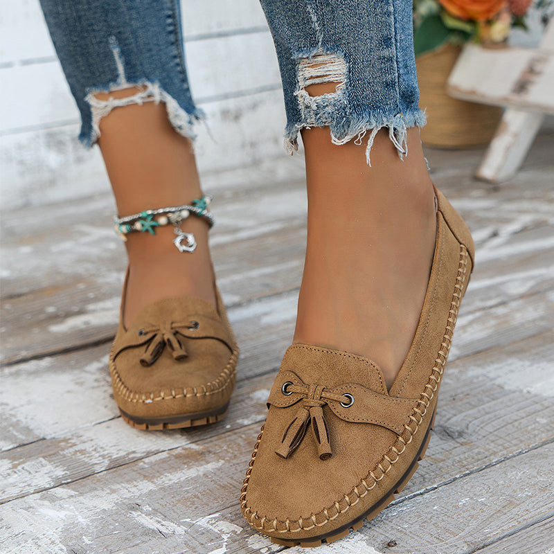Mocasines elegantes para mujer con lazo y suela flexible – LUNIA FLEX