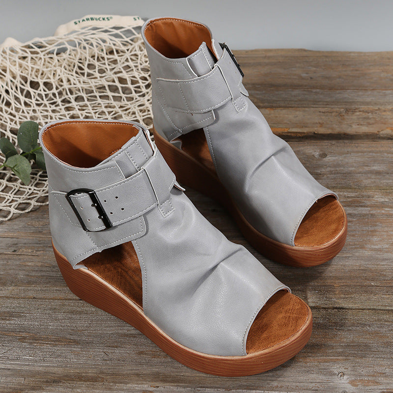 Eva - Sandalias de Cuña de Moda para Mujer en Verano