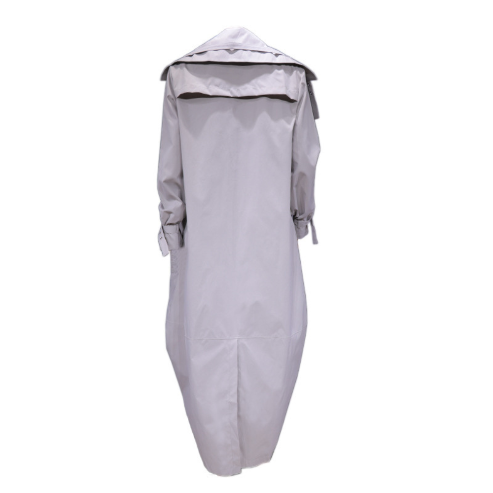 EVASIEL - Abrigo largo oversize con capucha para mujer