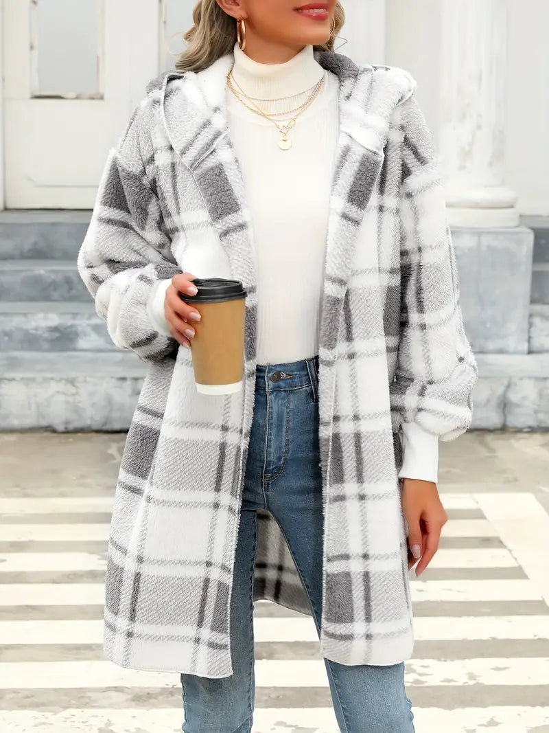 ARIA - Cárdigan de felpa suave con capucha para mujer
