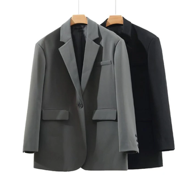 AURÈLIA - Blazer largo oversize con detalles de botones y corte entallado para mujer