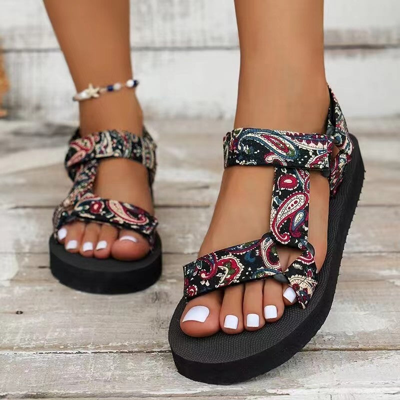 Lima - Sandalias de Playa de Estilo Étnico Cómodas de Verano para Mujer