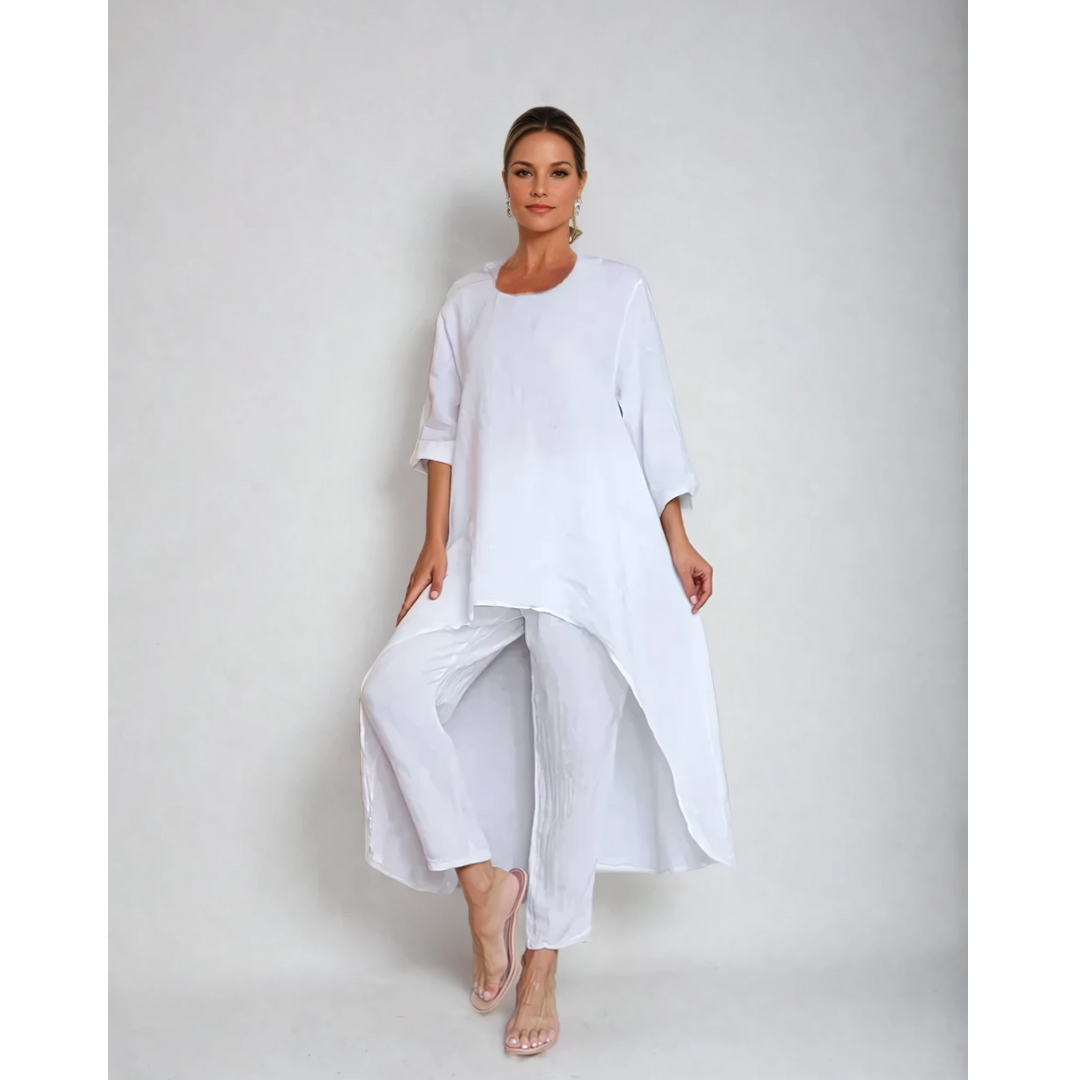 Conjunto loungewear de mujer con túnica oversize y pantalón cómodo – AMELIE
