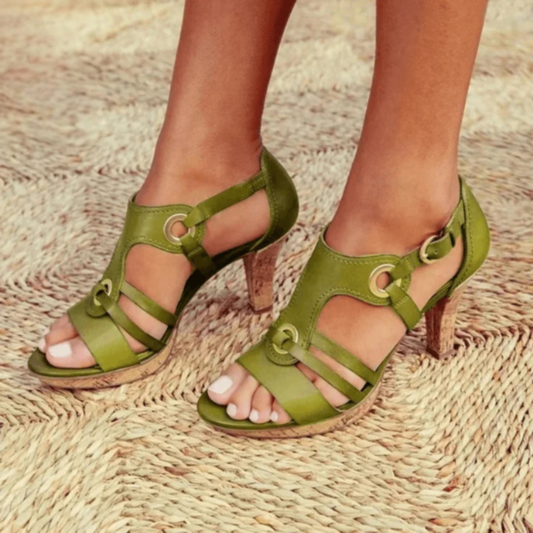 Sandalias de tacón cómodas y elegantes para mujer – BELINA EASE