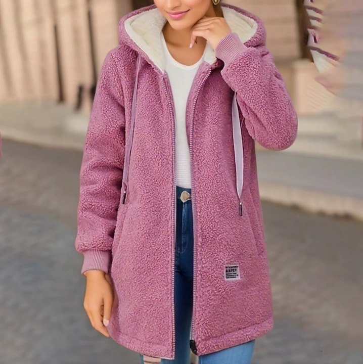 ZELDE - Chaqueta de forro polar cálida y con estilo para mujeres