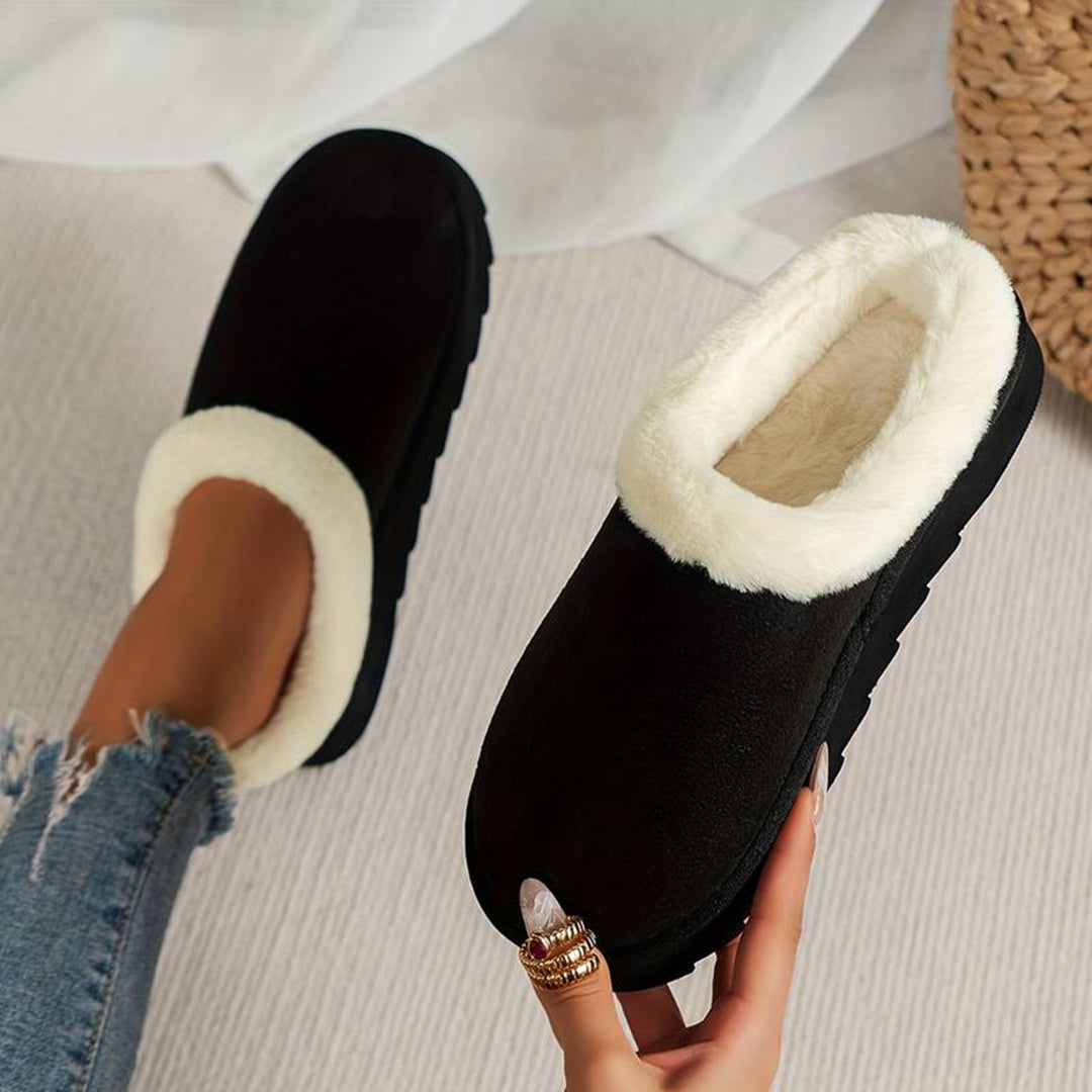 BRIDGET - Zapatillas de casa cálidas con suela gruesa para mujeres