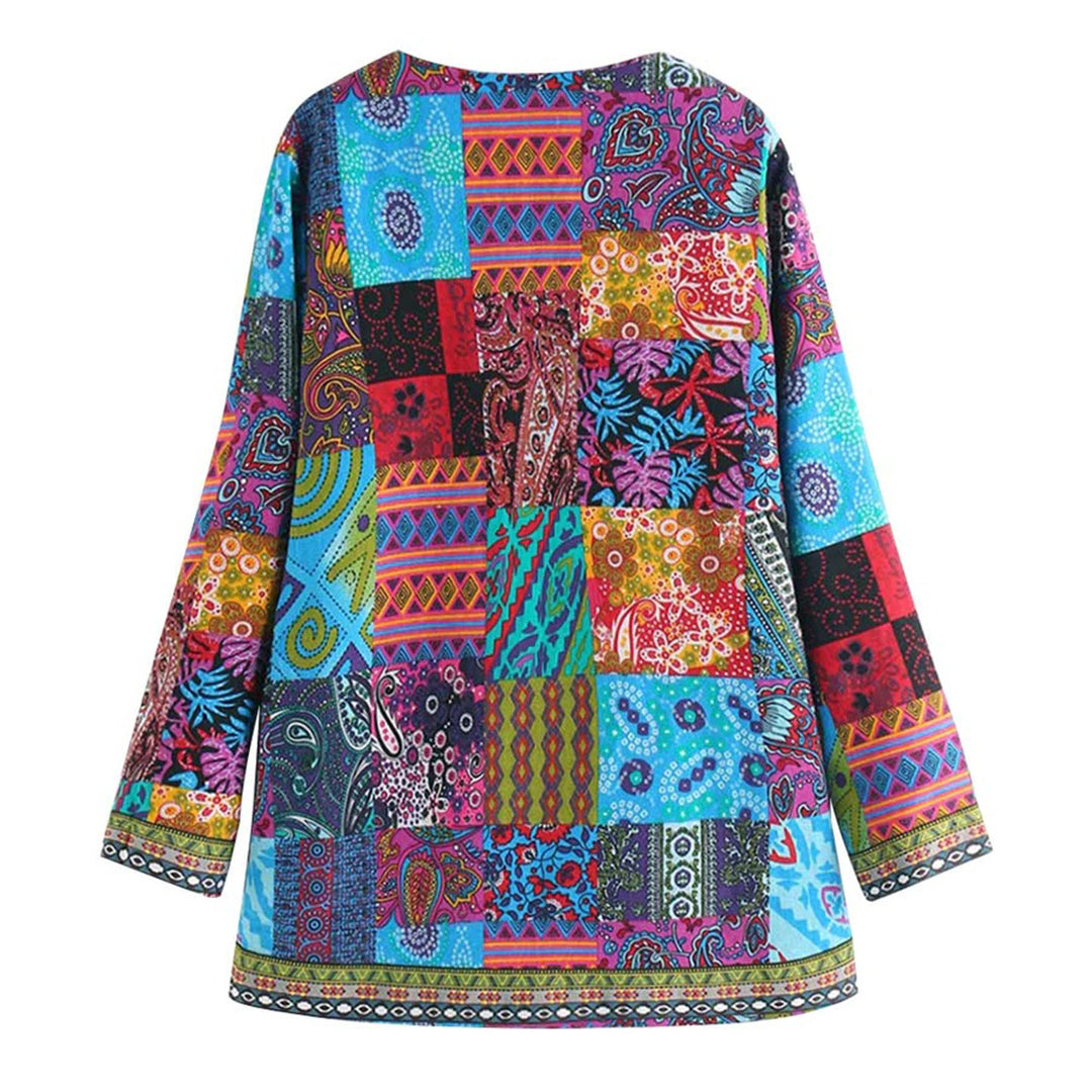 Blazer entallada con estampado artístico y acabado premium – AURELIA