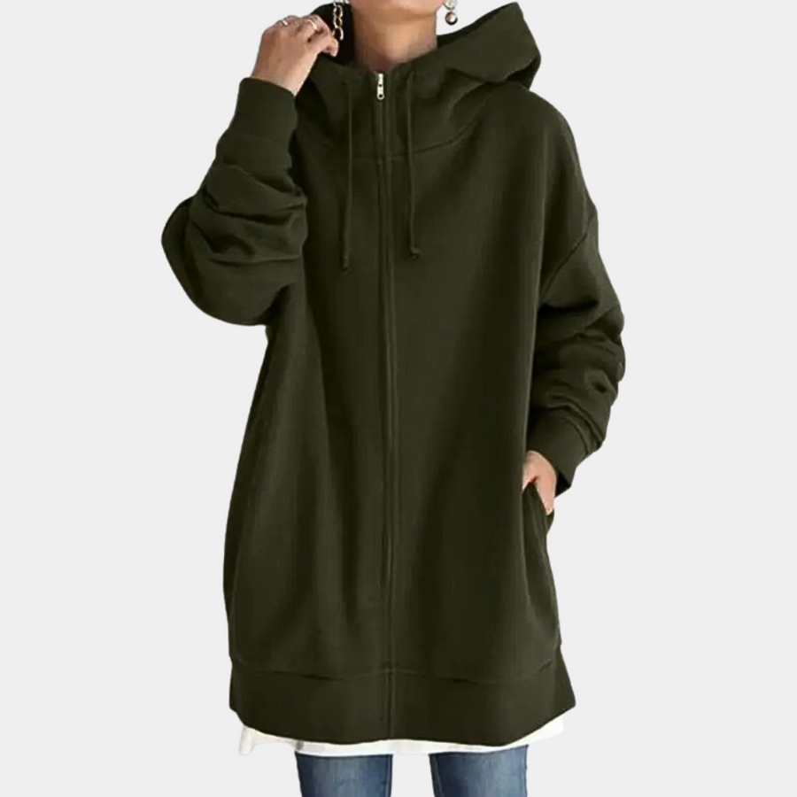 ARISSA - Sudadera con capucha y cremallera para mujer