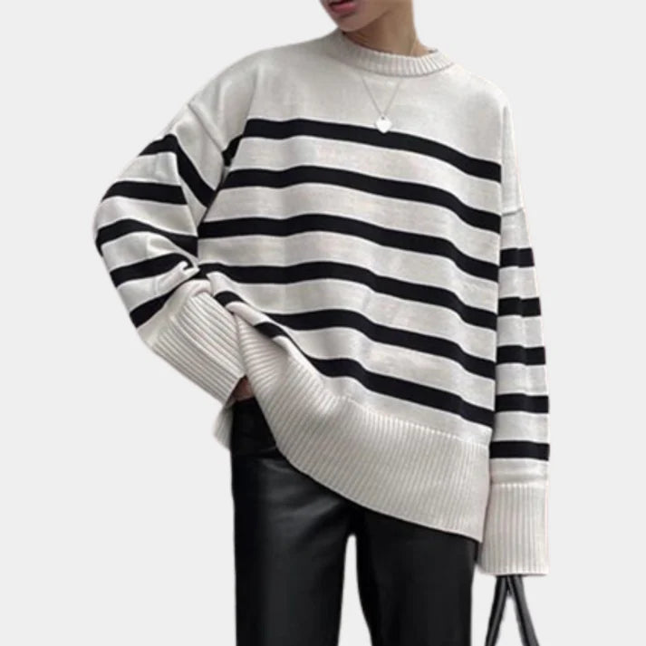 LORENZA – Suéter oversized de rayas para mujer