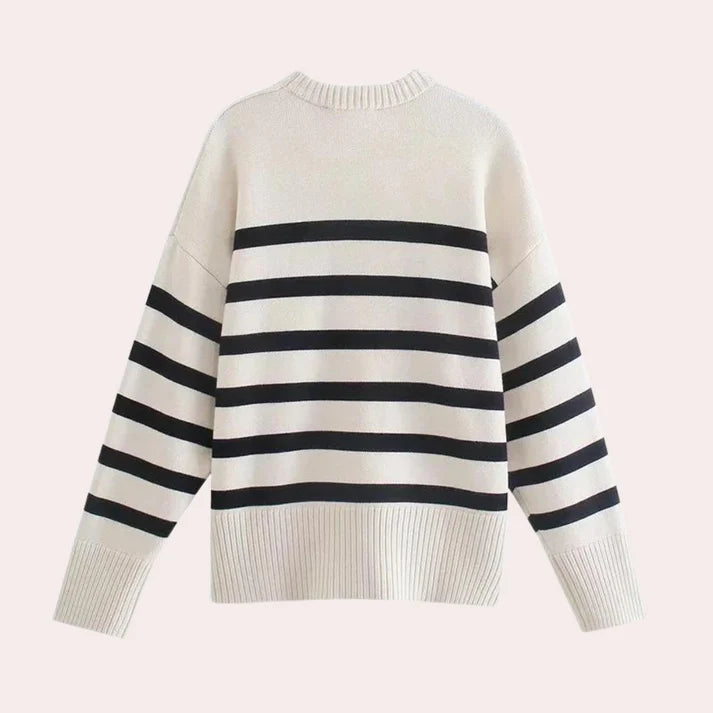 LORENZA – Suéter oversized de rayas para mujer