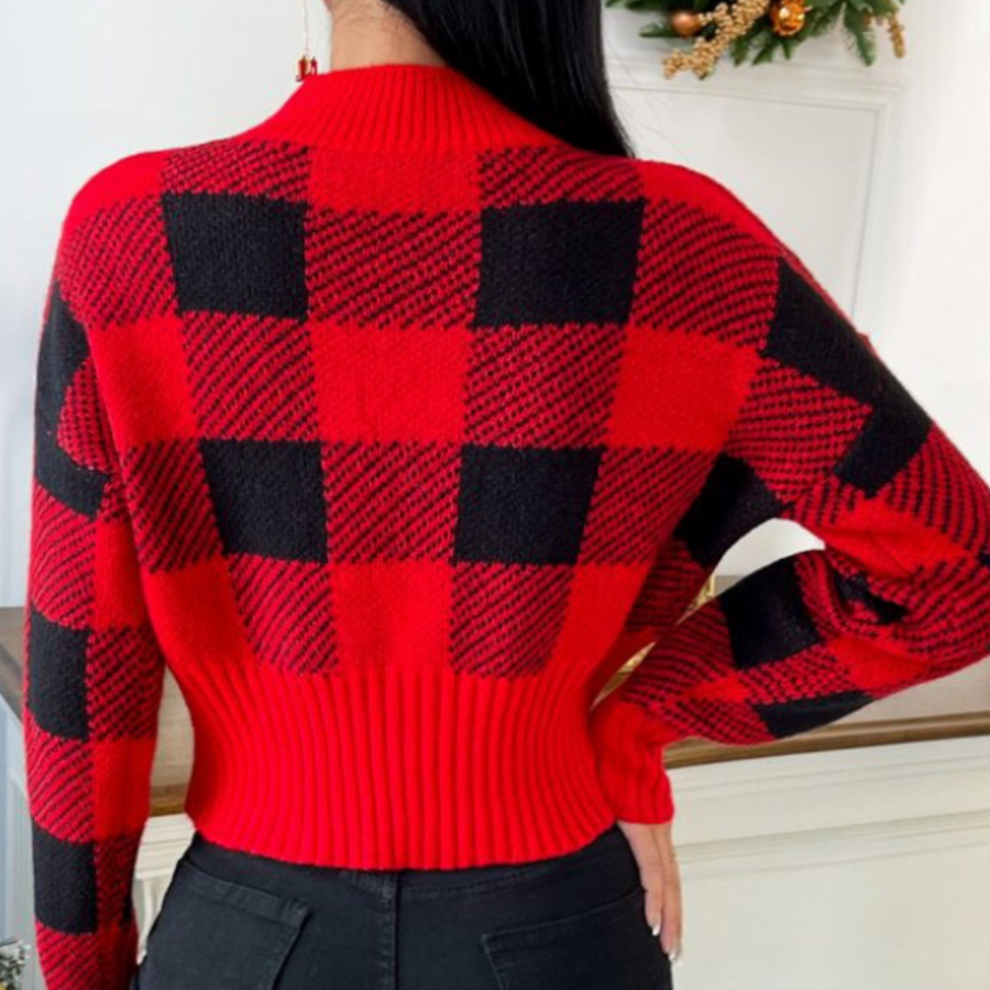 ALLEGRA - Jersey de mujer con estilo y diseño de cuadros