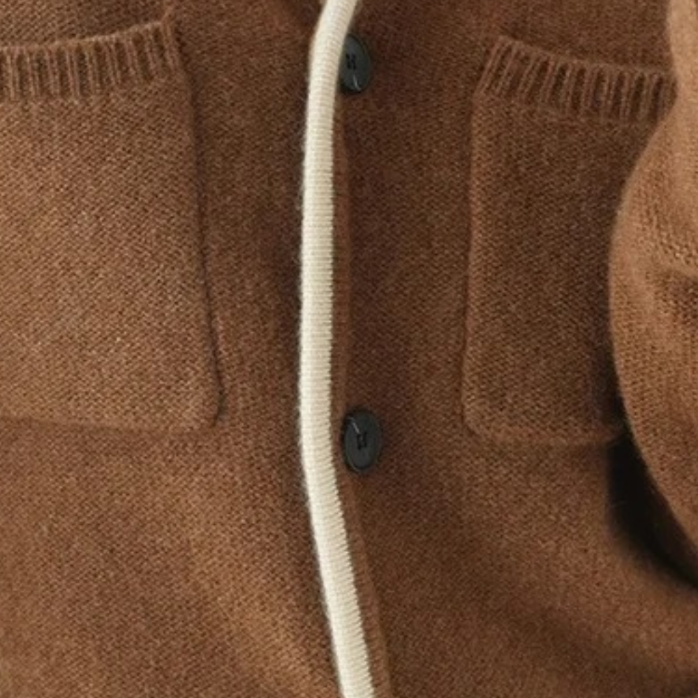 ELISA - Cárdigan de punto con bolsillos para mujer