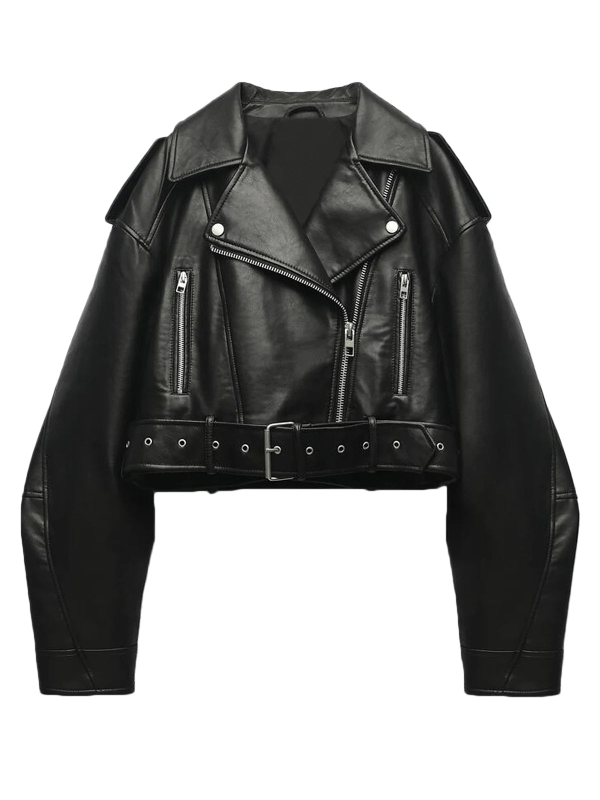Chaqueta clásica de mujer en piel sintética con diseño elegante – CLAUDIA