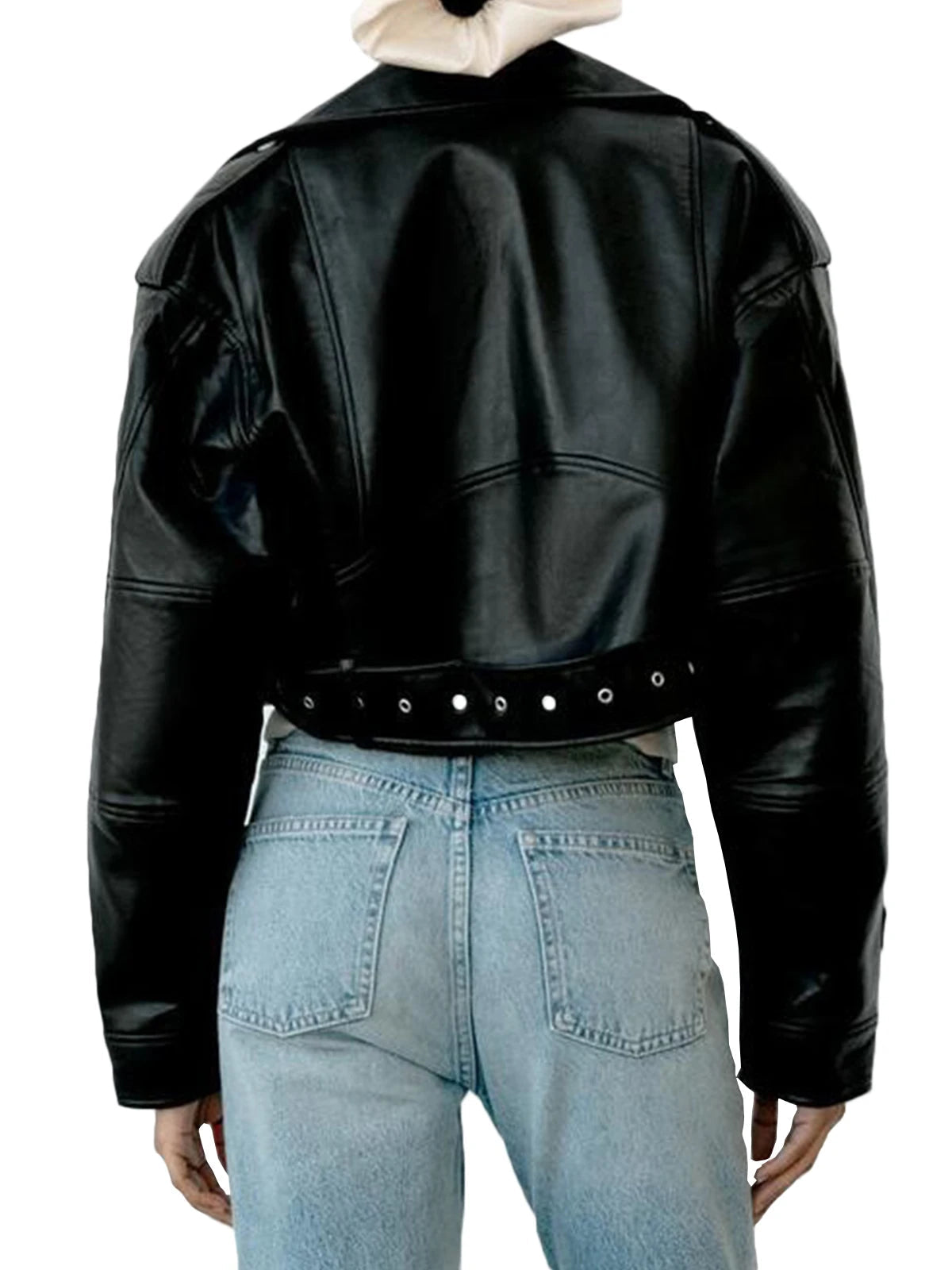 Chaqueta clásica de mujer en piel sintética con diseño elegante – CLAUDIA