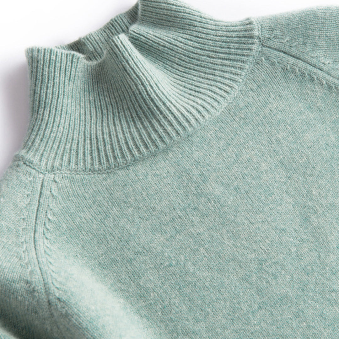 FIEN – Jersey de punto elegante con cuello alto para mujer