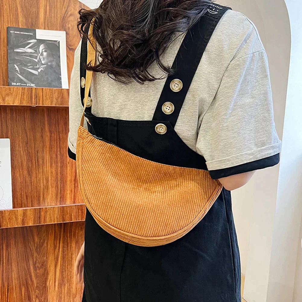 Bolso cruzado de pana elegante para mujer – JIANA