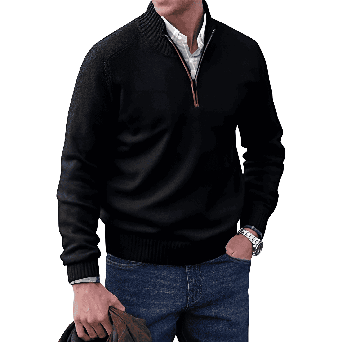 Jersey elegante de hombre en mezcla de cachemir suave – DAVID