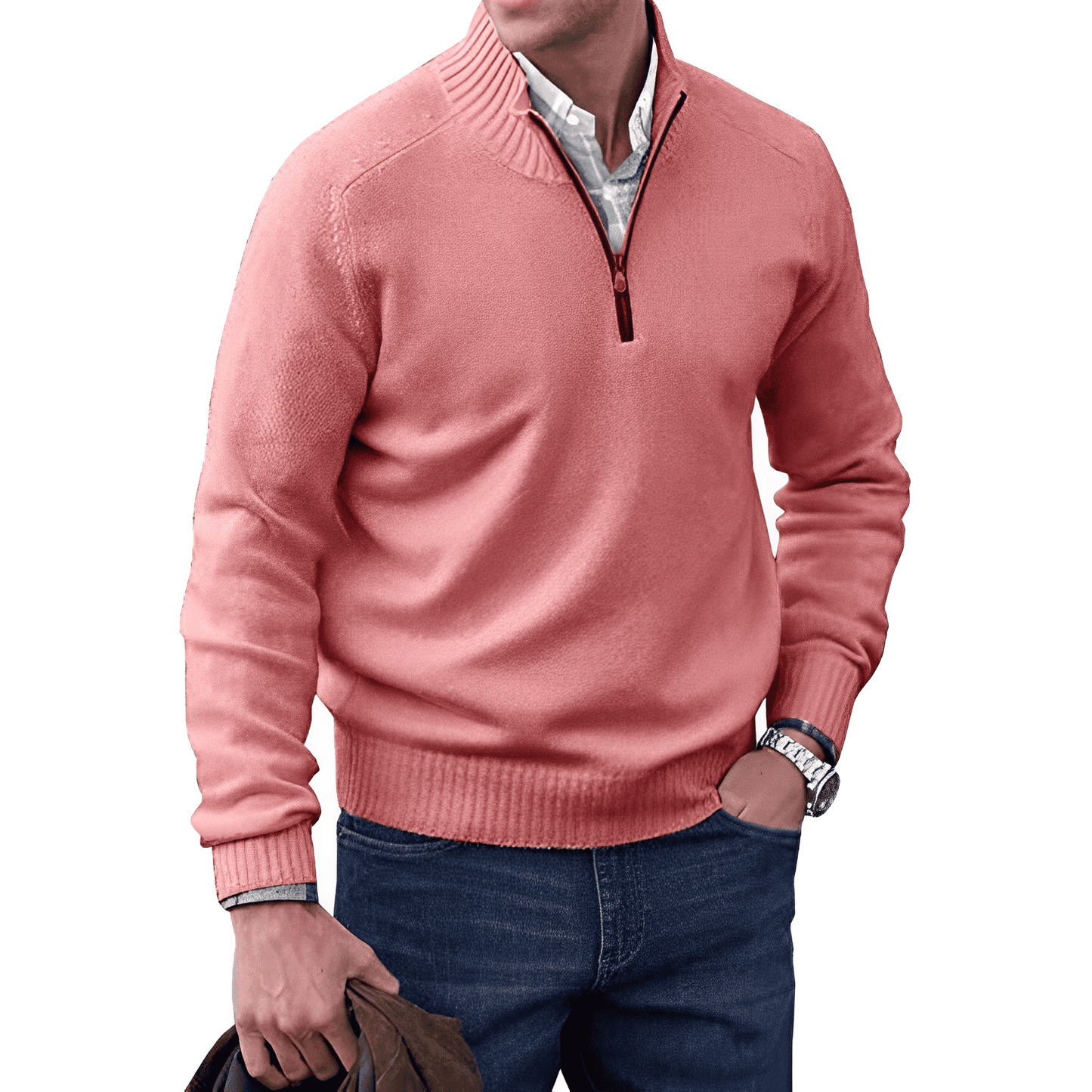 Jersey elegante de hombre en mezcla de cachemir suave – DAVID
