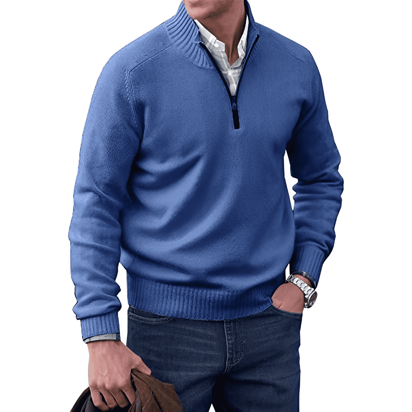 Jersey elegante de hombre en mezcla de cachemir suave – DAVID