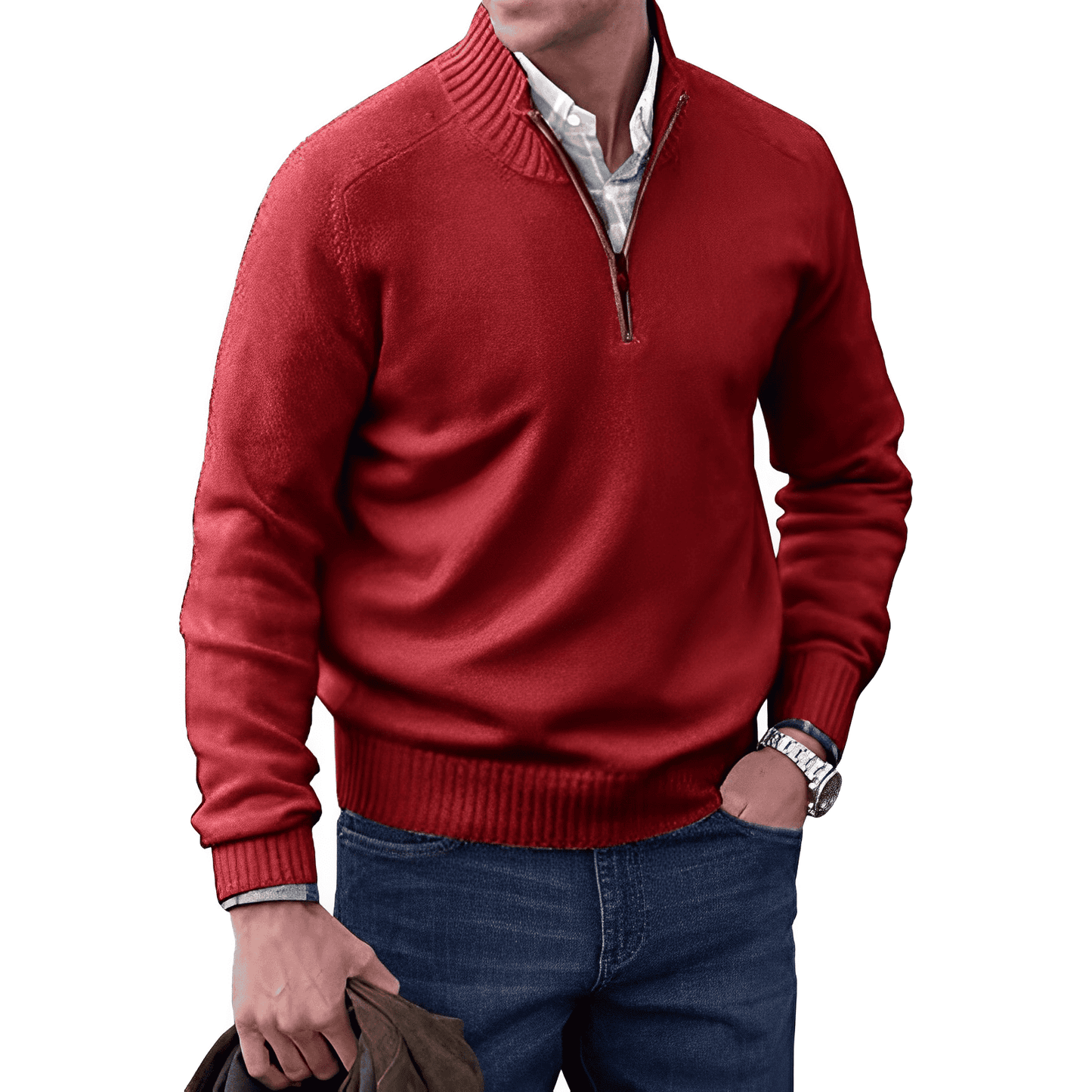Jersey elegante de hombre en mezcla de cachemir suave – DAVID
