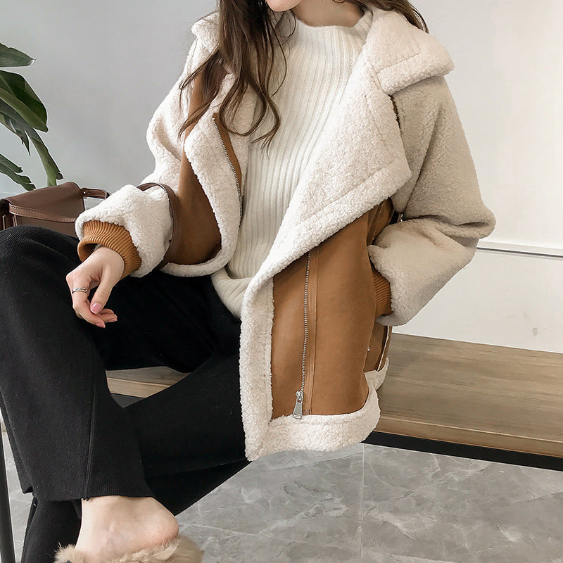 Abrigo elegante de mujer con cuello en pico – FREYA