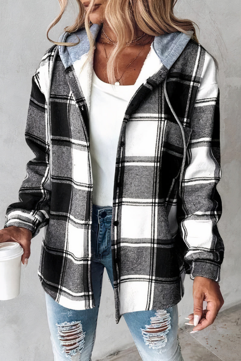 GRETEL - Cómoda chaqueta con capucha y estampado para mujeres