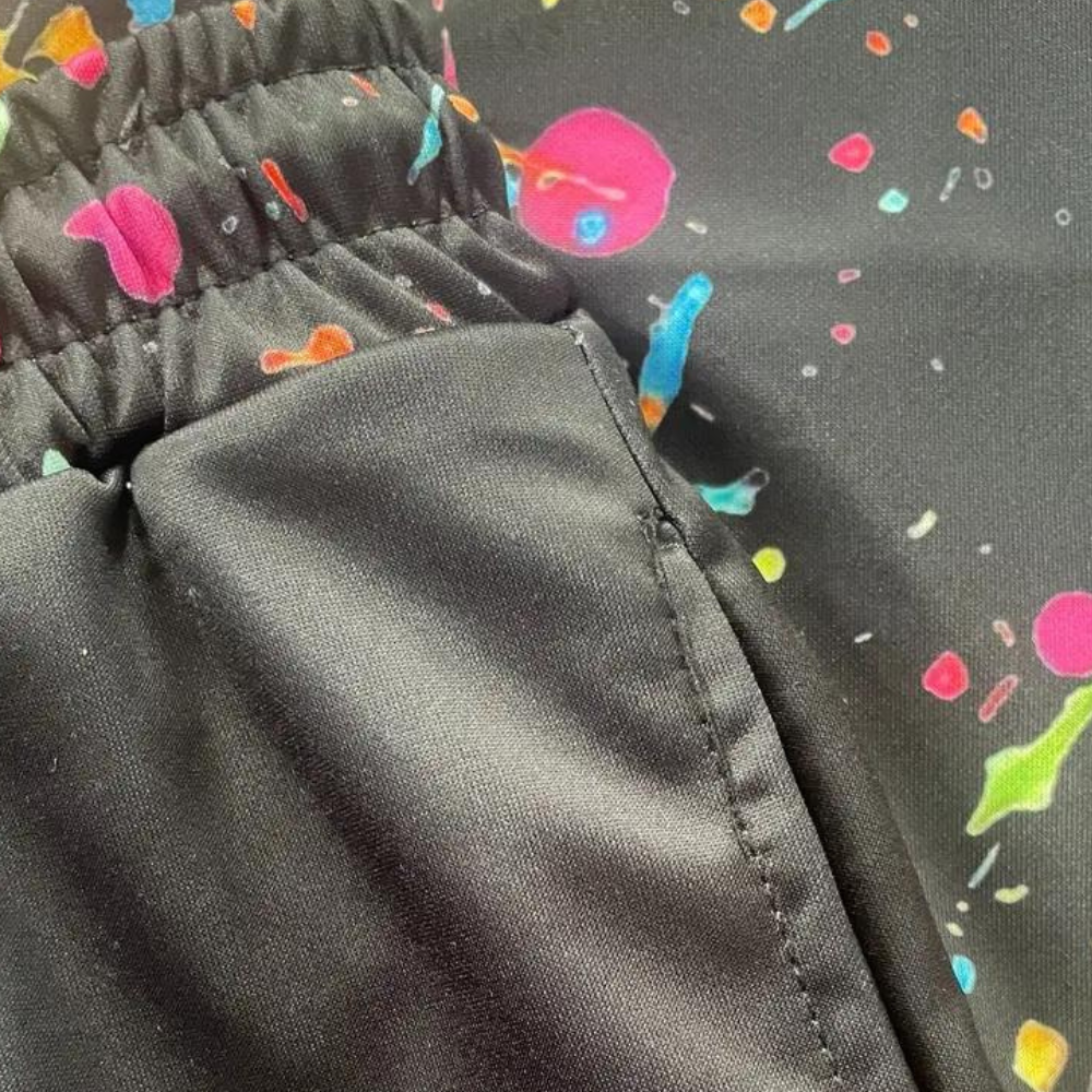 DIEGO - Conjunto de dos piezas para hombre con estampado de salpicaduras de color