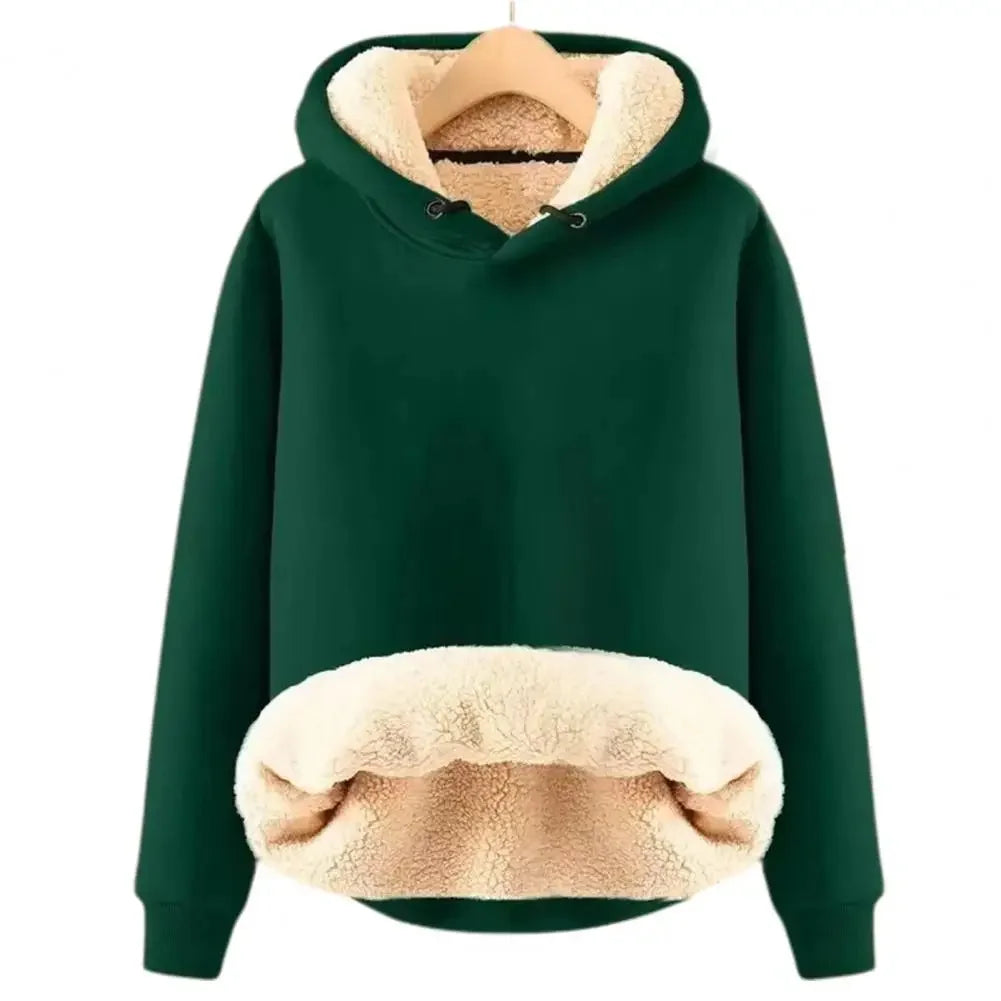 Sudadera con capucha y forro interior cálido – NERVAL